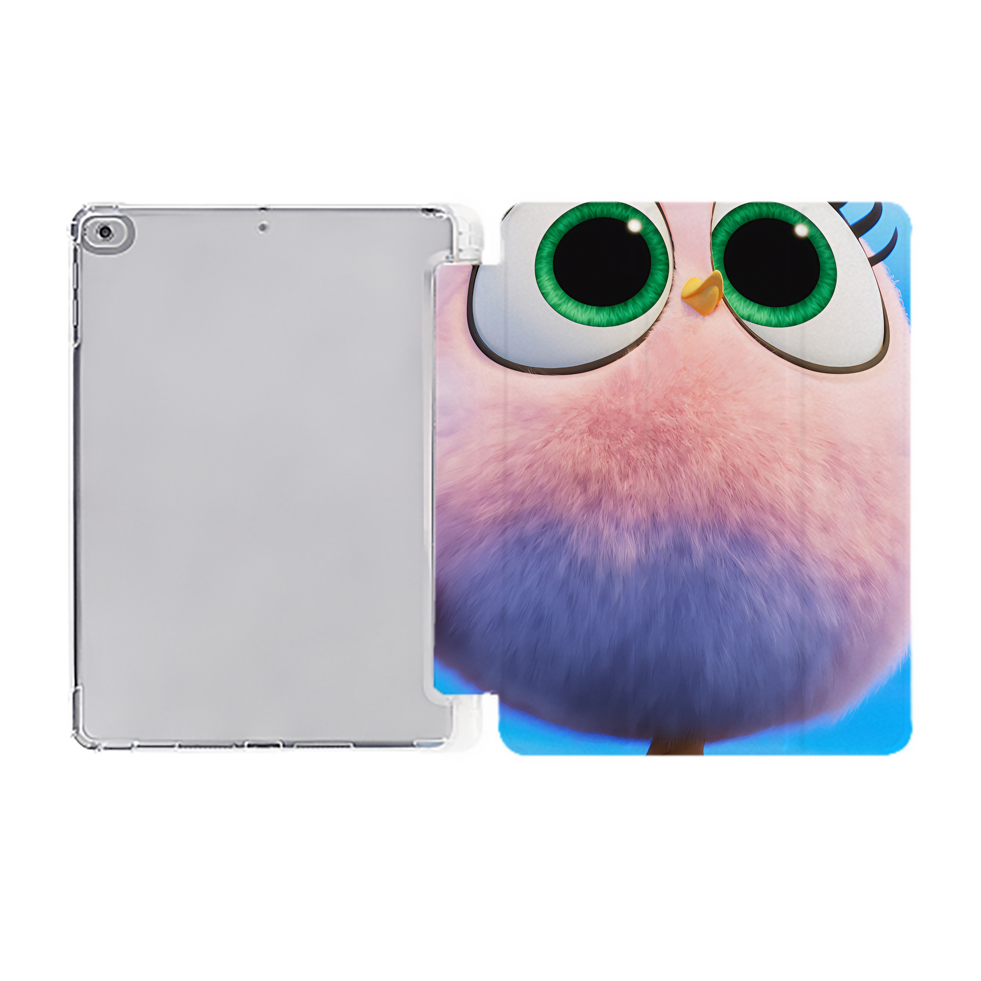 （画像用） Angry Birds アングリーバード IPad ケース ペン収納付き 三つ折りスタンド PUレザー×シリコン 対応機種9.5/10.5/10.9インチ